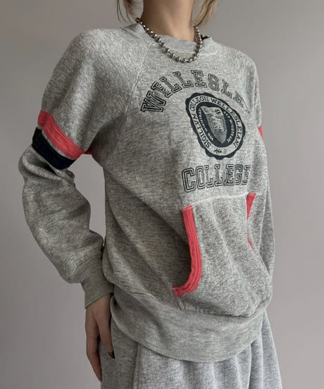 【USED】 70~80's Campion Sweat Top WELLESLEY COLLEGE/ 260207-009