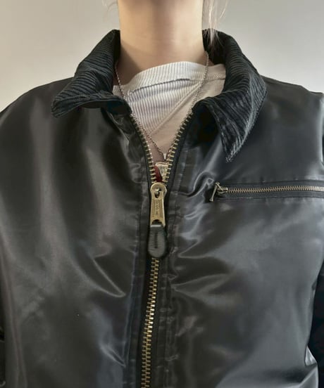 【RE;CIRCLE】 RE MA-1 Corduroy Collar Jacket Black / 251225-008
