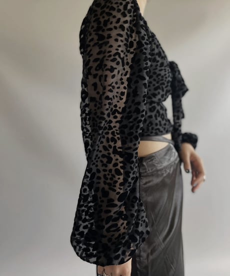 【USED】 L/S Puff Sleeve Sheer Top / 230923-009