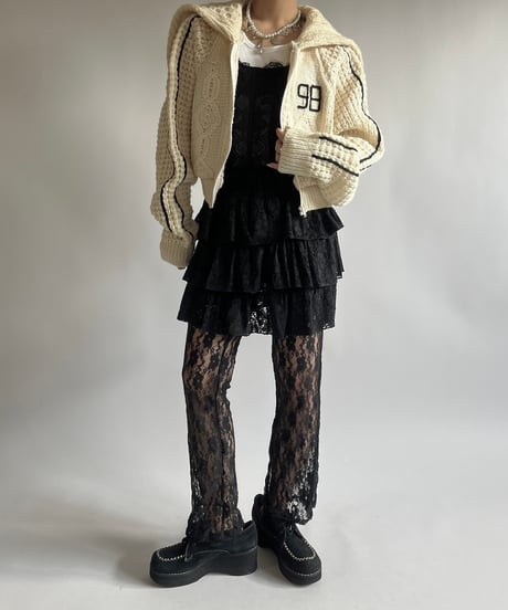 【USED】  Lace Pattern Corset Top /250213-008