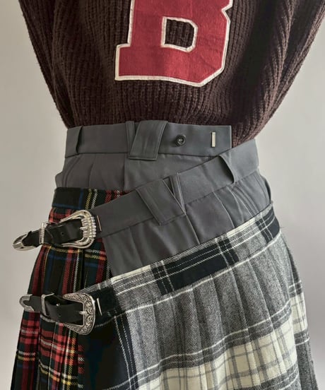 【RE;CIRCLE】 RE Kilt Long Skirt / 260108-003