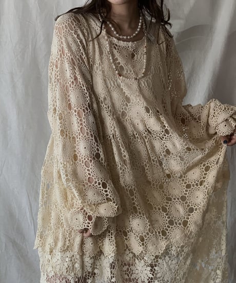 【RE;CIRCLE】 RE Crochet Lace Dress②/210421-002