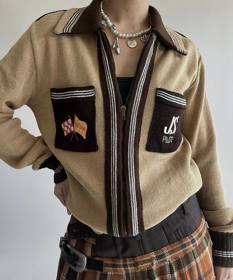 【USED】 Zip Up Knit Jacket/250206-003