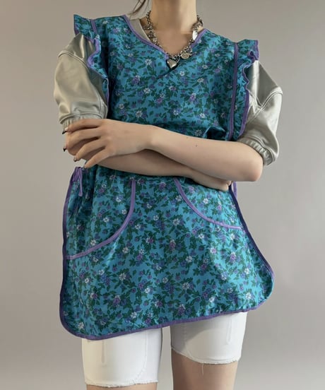 【USED】 Flower Pattern Euro Apron / 260321-025