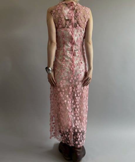 【USED】 Flower Pattern Lace N/S One-Piece / 260523-027