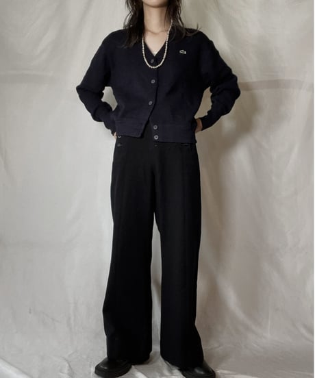 【USED】 LACOSTE Acrylic Knit Cardigan  ⑬ / 220111-028