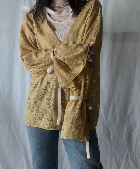 【RE;CIRCLE】 RE Lace Back Ribbon Blouse①/210630-001