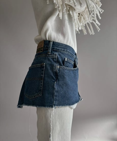 【USED】 Cut Off Denim Skirt / 260207-014