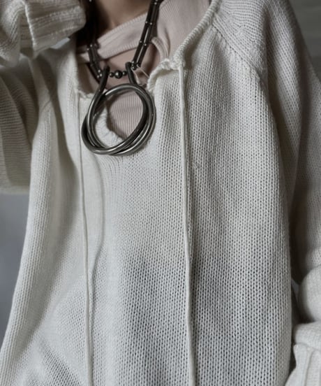 【USED】  Crochet Knit L/S Top⑦/211014-058