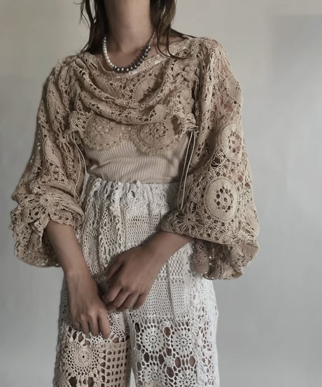 【RE;CIRCLE】 RE Crochet Cord Top / 220623-015