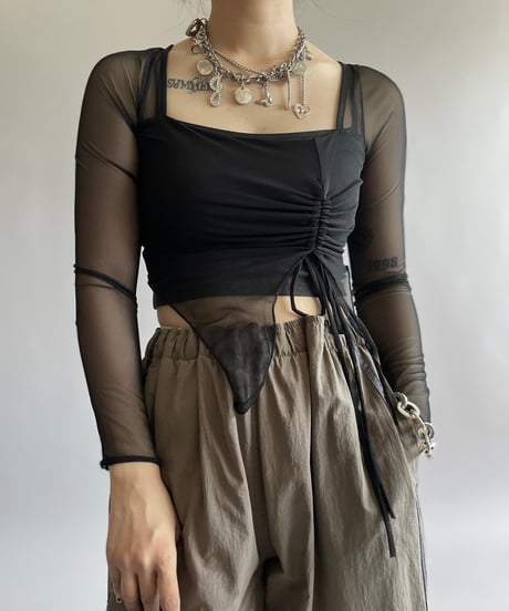 【USED】 L/S Sheer Top /240914-008