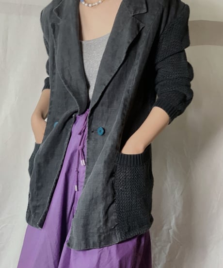 【USED】 Knit × Cotton Jacket/210708-003