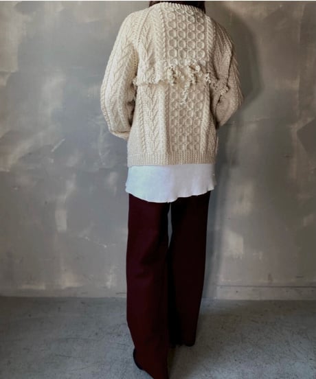 【RE;CIRCLE】 Fringe Cable Knit Cardigan ② / 201112-026