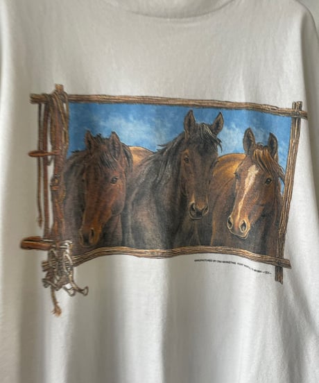 【USED】  Made in USA S/S Horse T-Shirt / 230729-003