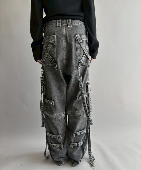 【USED】 TRIPPPRS X-Strap Paint Fog Wash Denim / 251018-009