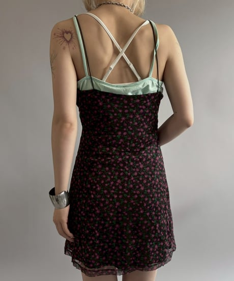 【USED】 Flower Pattern Camisole One-Piece / 260622-018