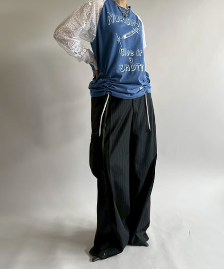 【RE;CIRCLE】 RE Lace Switching Raglan T-Shirt / 250605-005