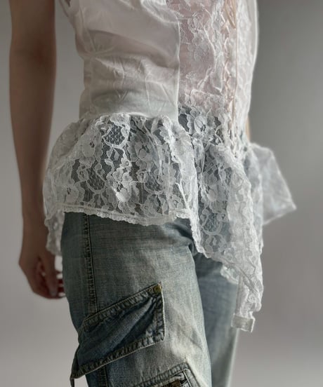 【USED】 Lace Design Camisole Leotard / 260516-017