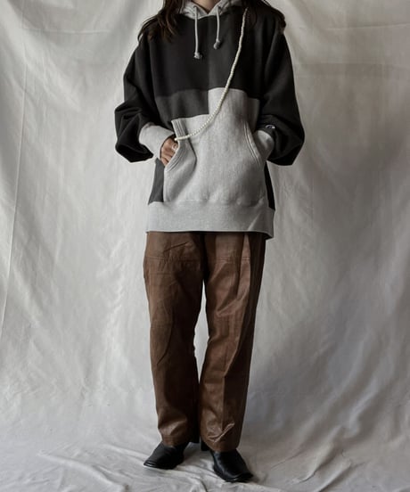 【USED】   Champion Reverse Weave Patch Work Hoodie/211007-031