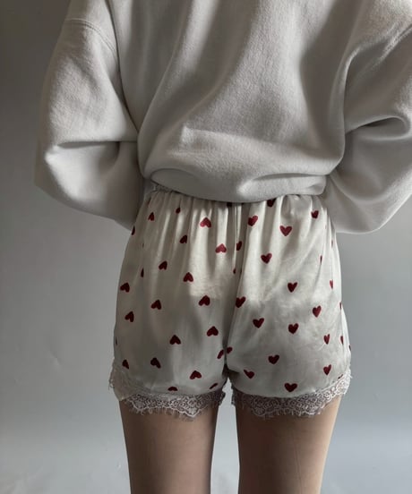 【USED】  Heart pattern shorts / 250927-012
