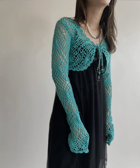 【USED】 Crochet Long Sleeves Cardigan / 220430-014
