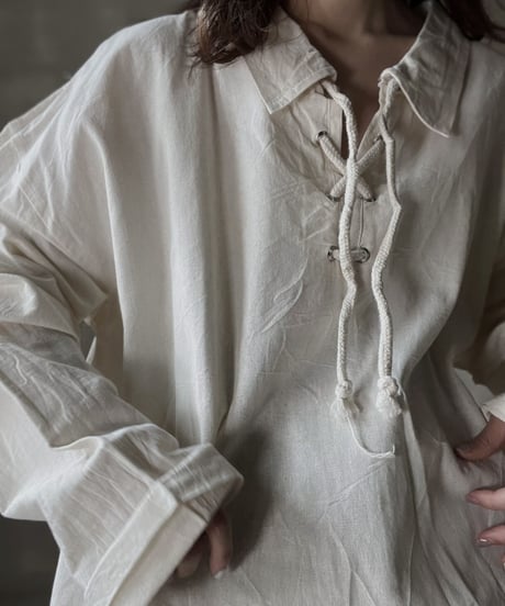 【USED】linen L/S Top/ 220312-006