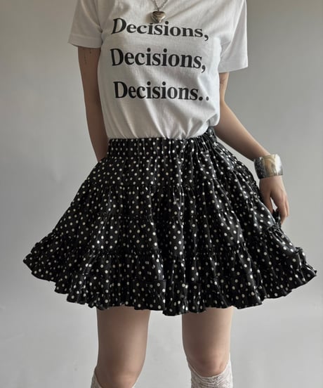 【USED】 Pplkadot volume frill tiered mini skirt / 250913-006
