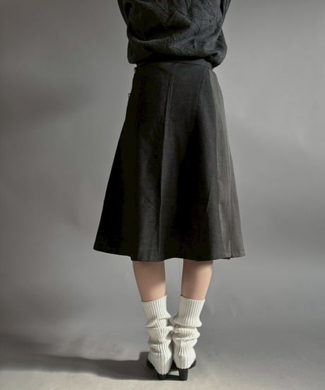 【RE;CIRCLE】 RE Suit Pleats Wrap Skirt/ 260108-010