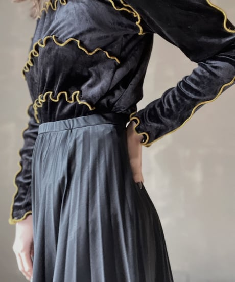 【USED】　Poly Long Skirt③/ 220212-054