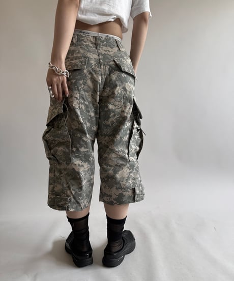 【USED】 Military Camouflage Cut off Shorts  / 250614-003