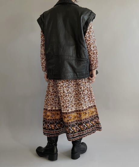 【USED】 Made in USA PARK Leather Rider's Vest /240127-022