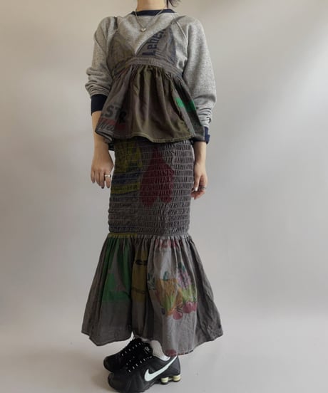 【RE;CIRCLE】RE Eco-Friendly Bag Camisole Bustier Gray / 230828-022