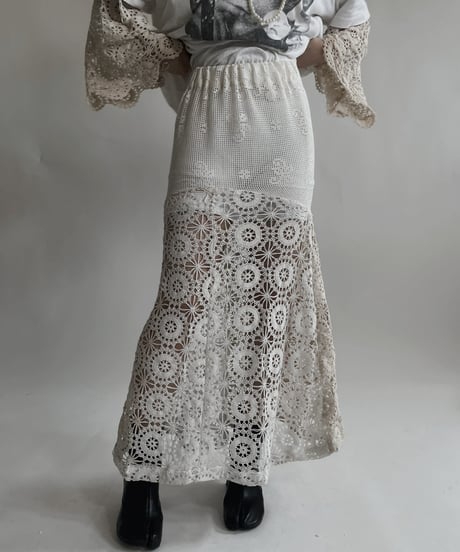 【RE;CIRCLE】 RE Crochet Lace Mermaid Skirt / 220427-015