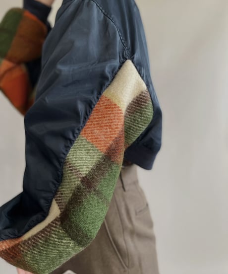 【RE;CIRCLE】 RE Short MA-1 Blanket Jacket Navy / 230112-020