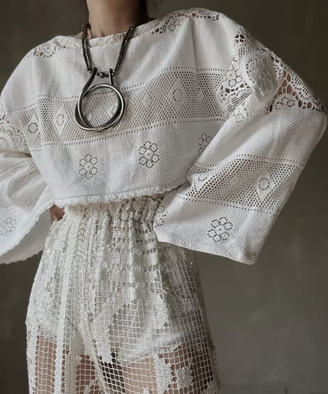 【RE;CIRCLE】 RE Crochet L/S Top⑧/20220317-013