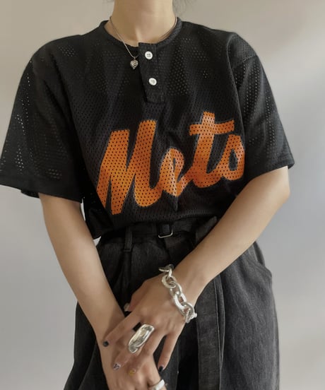 【USED】 made in USA Mets S/S baseball Shirt / 230812-007
