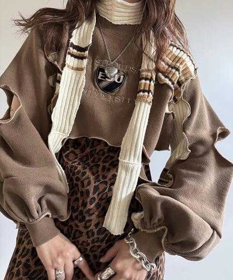 【RE;CIRCLE】 RE Mellow Sweat Top + Muffler  /  241226-001
