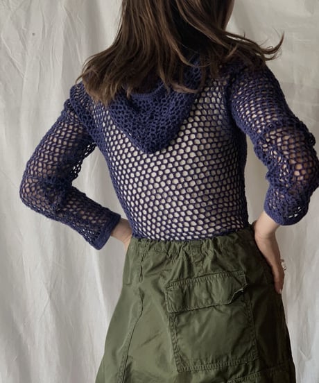 【USED】  Crochet Knit Top/210506-040