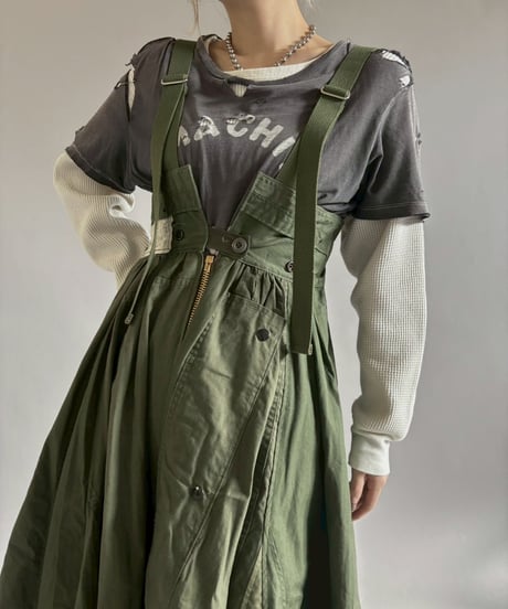 【2026SS最終 / RE;CIRCLE】 RE U.S Military Rebuild 2way One-piece(Khaki)/ ARMY-01