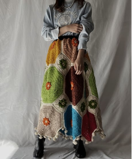 【RE;CIRCLE】 RE Granny Long Skirt⑥/211110-013