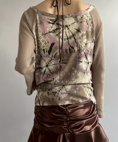 【USED】 YESSICA Mesh Sleeve Design Top  /251012-001