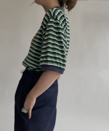 【USED】  Polo Ralph Lauren Striped Polo Shirt / 220730-013