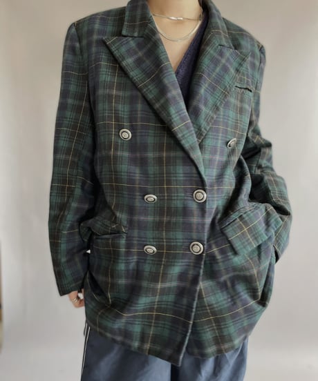 【USED】  Checked Blazer / 221119-006