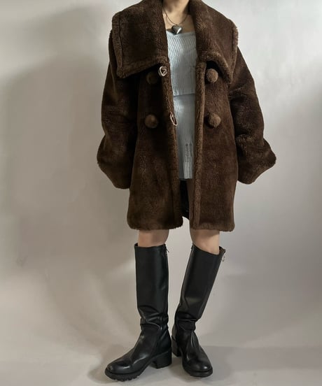 【USED】 Made in ITALY Fake Fur Coat /241221-023