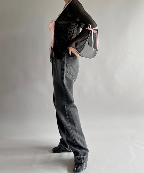 【USED】 Levi's 505 Black Denim Pants/ 240928-015