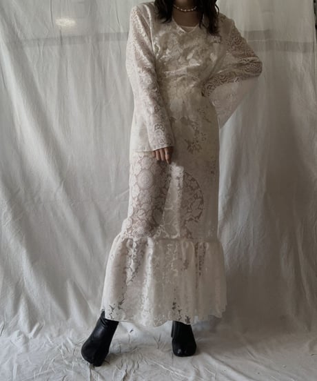 【RE;CIRCLE】 RE Lace Flare One-piece/210611-031