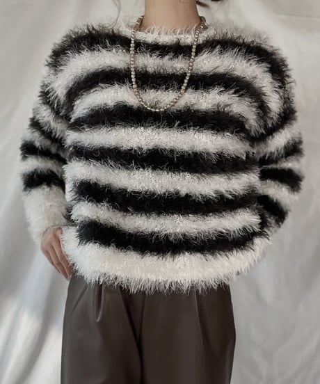 【USED】    Shaggy Knit Top/211216-011