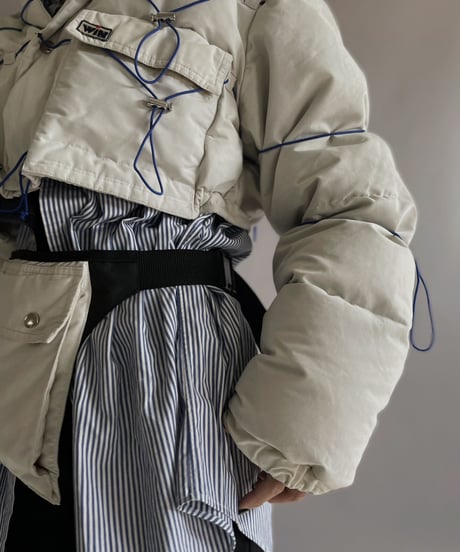 【RE;CIRCLE】 RE Draw Code Short Down White×Blue + Sacoche / 221215-006