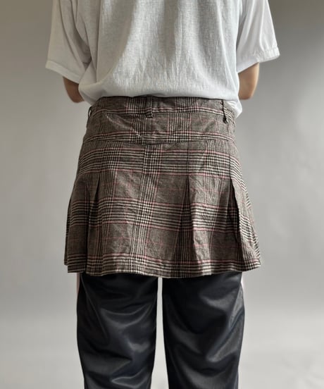 【USED】 Check Patterned Mini Skirt /240803-028
