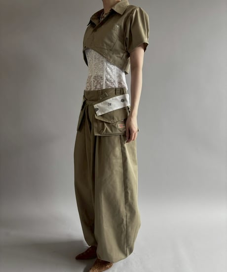 【Chinatsu Aoyama】 RE Makers Shirt Khaki / 260702-003